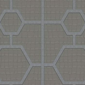 Sivá geometrická vliesová tapeta s vinylovým povrchom Z80026 Philipp Plein, Zambaiti Parati
