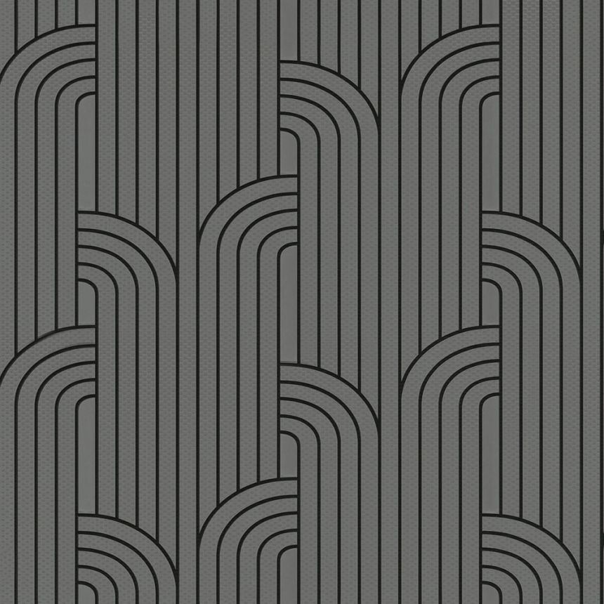 Luxusná sivá vliesová tapeta geometrický vzor Z76005, Vision, Zambaiti Parati