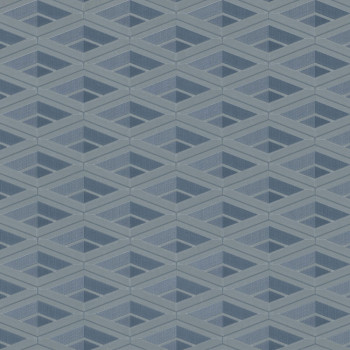 Modro-strieborná vliesová tapeta geometrický vzor Z76050, Vision, Zambaiti Parati
