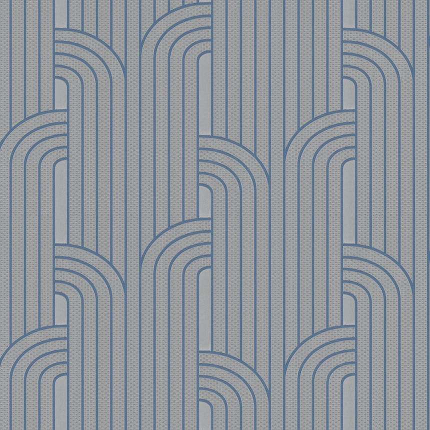 Strieborná vliesová tapeta geometrický vzor Z76048, Vision, Zambaiti Parati