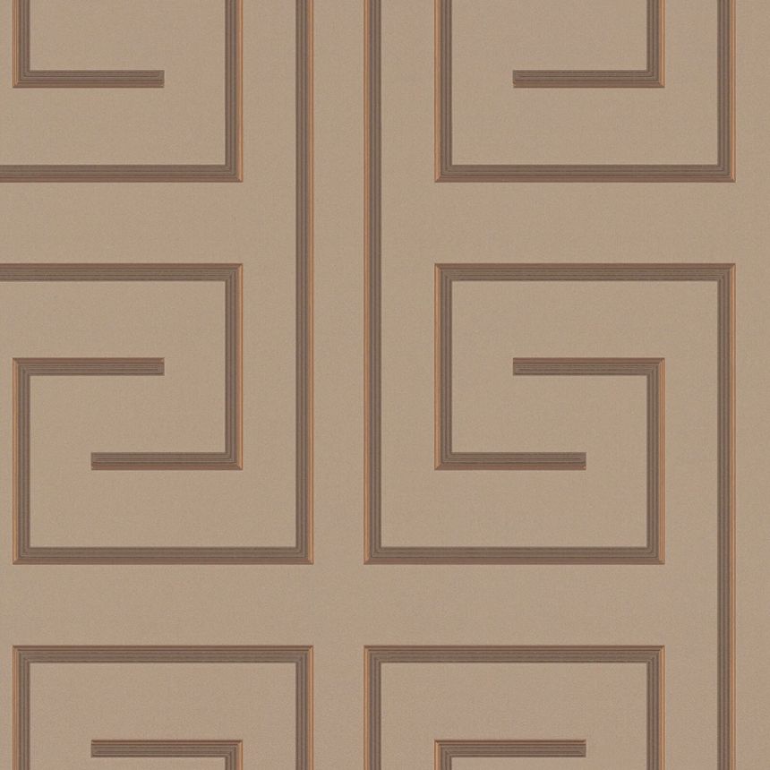 Luxusná hnedá vliesová tapeta geometrický vzor Z76038, Vision, Zambaiti Parati