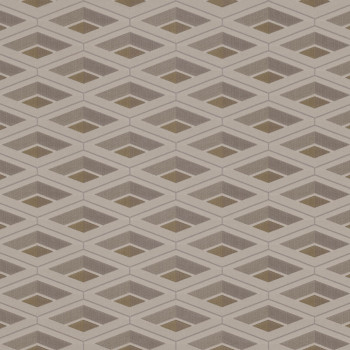 Metalická sivo-béžová vliesová tapeta geometrický vzor Z76016, Vision, Zambaiti Parati