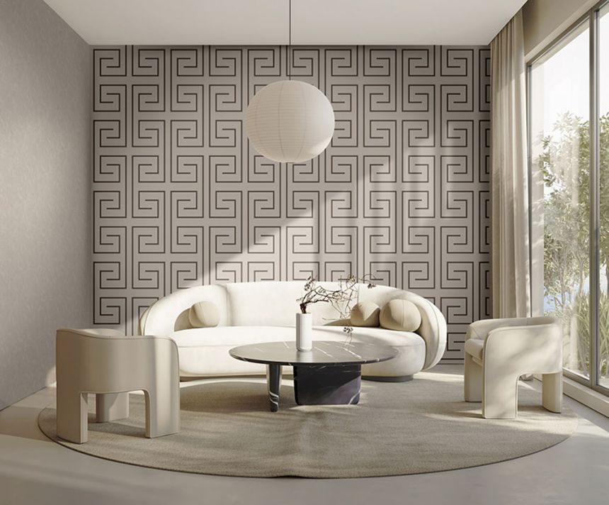 Luxusná sivo-béžová vliesová tapeta, štuková omietka Z76015, Vision, Zambaiti Parati