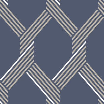 Modrá tapeta geometrický vzor 105466, Formation, Graham & Brown
