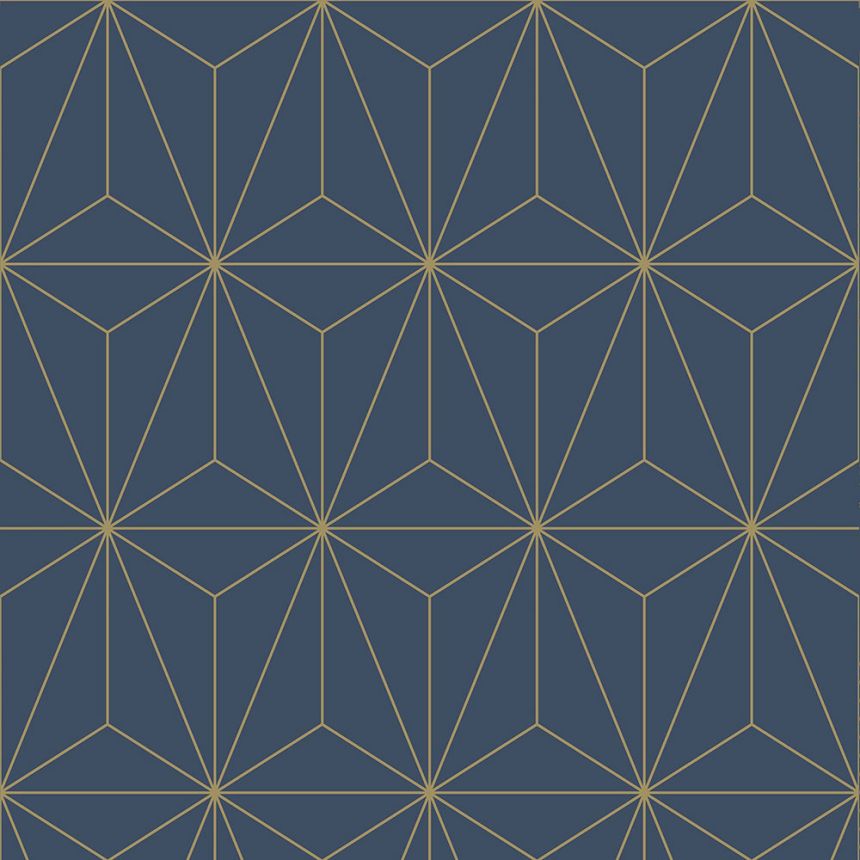 Modrá vliesová tapeta geometrický vzor 104742, Formation, Graham & Brown