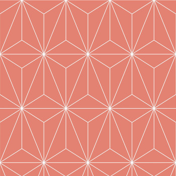 Koralovo červená vliesová tapeta geometrický vzor 104739, Formation, Graham & Brown