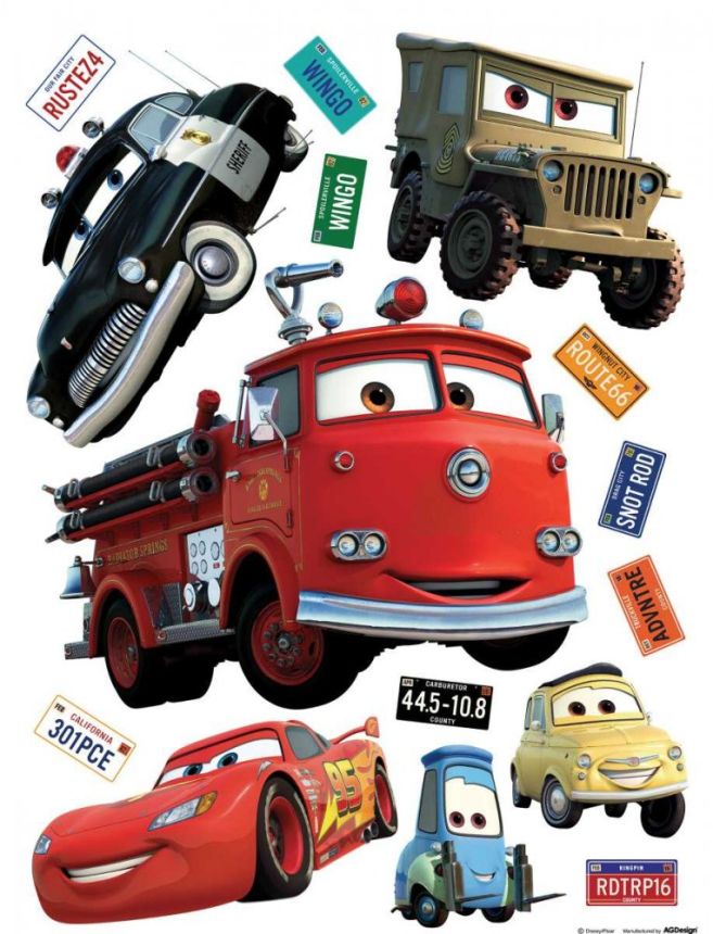 Detská samolepka na stenu DK 1794, Disney Cars, AG Design