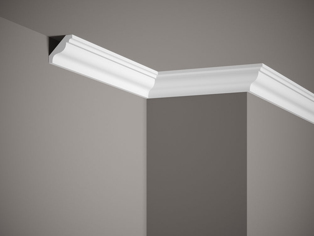 Stropná lišta hladká MDB172, 240 x 4 x 4 cm, Mardom