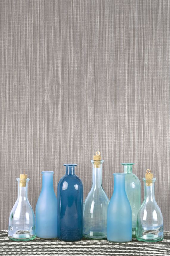Luxusní hnědá vliesová tapeta, imitace látky 75302, TexturArt, Limonta