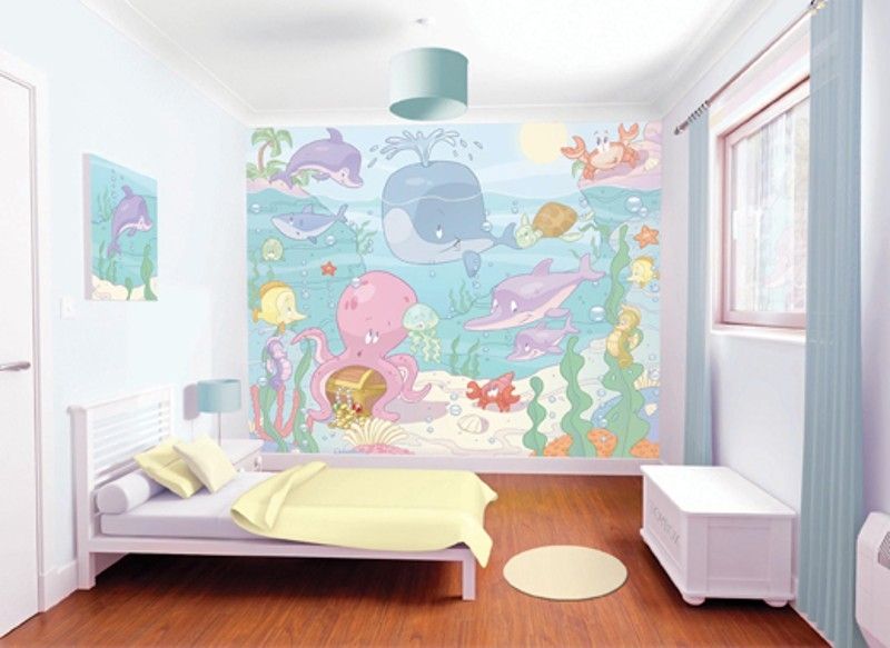Dětská obrazová tapeta 40625, Baby moře, 304,8 x 243,8 cm, Walltastic, 12 dílů