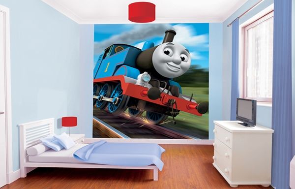 Dětská obrazová tapeta 42810, Mašinka Tomáš, Walltastic, 8 dílů
