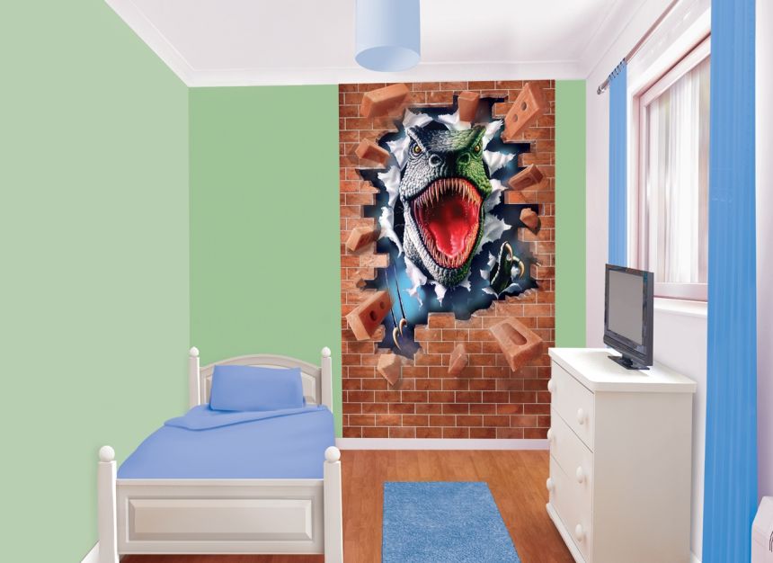 Dětská fototapeta na zeď - 43039, Řev dinosaura, Walltastic, 6 dílů