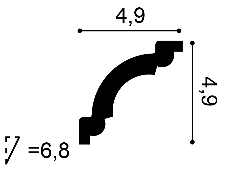 Elegantná stropná lišta CX124, Duropolymér, Orac Decor